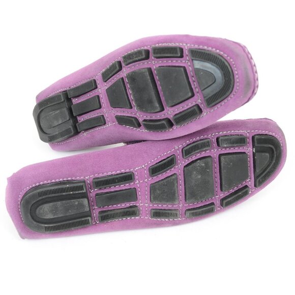 SLNY Purple Leather Silver Horsebit Slip On Driving Loafers Shoes Men\'s Size 9 main image 4